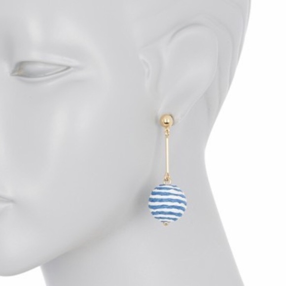 J. Crew - Stripe Ball Drop Earrings - Picture 2 of 2